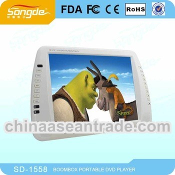 Large screen Portable boombox dvd player with TV