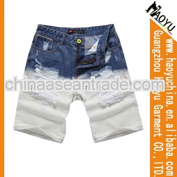 Men denim short ripped jeans Men Short destroyed Denim Jeans mens short cargo pants (HYMS79)