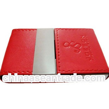 Metal Business Card Case With Leather