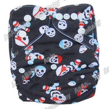 Modern Cartoon CrossBones Prints Jctrade In Baby Cloth Diapers AIO & PUL Cloth Nappies