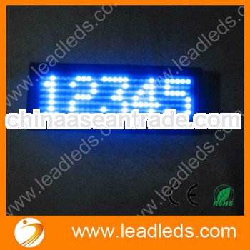 New LED Name Badge Tag moving scrolling Blue