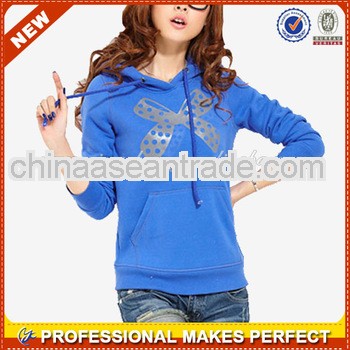 New arrival plain cotton hoodie for women(YCH-B0323)