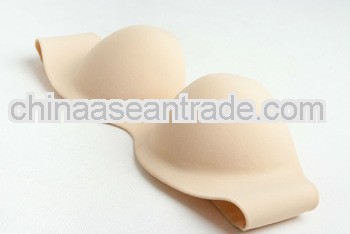 New design sexy nude invisible silicone bra with straps