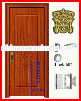 New design wooden MDF PVC interior door, can be bedroom door
