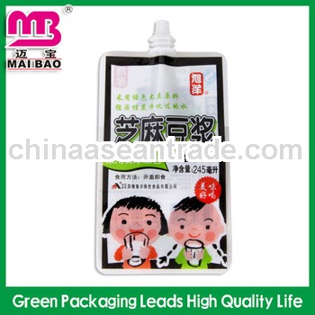 Nice looking stand up liquid bag with spout convenience drinking