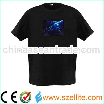 OEM EL t-shirts Customize EL T shirt LED T shirt