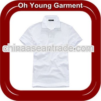 OEM Service Customized Men's Plain Blank White Polo Shirt