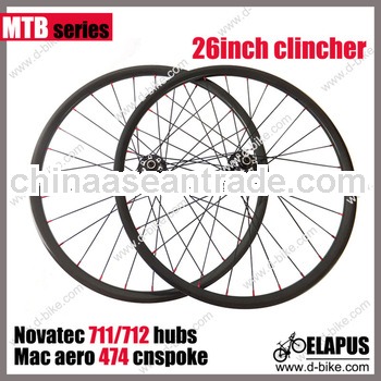 Only 1430g MTB carbon 26" cycling wheel