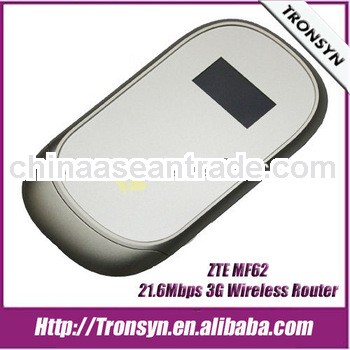 Original ZTE MF62 HSPA+ 21.6Mbps 3G Wireless Router,3G Router,3G Mobile WiFi Hotspot