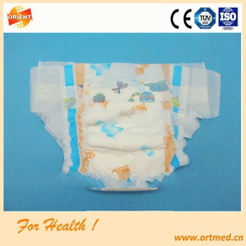 PE film backsheet easy to use newborn baby diapers