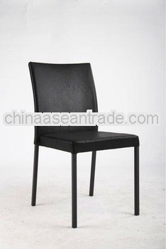 PU and powder coating legs dining chair DC9002