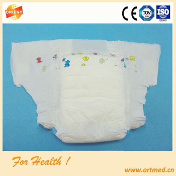 Plastic cover soft and breathable diaper for baby