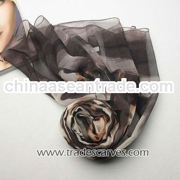 Printing long silk fashion and elegant different styles scarf