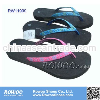 RW11909 Ladies plain webbing slippers