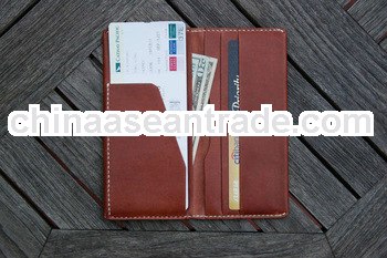 Red Real Leather Passport Holder Hot Selling