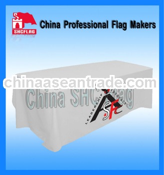 SHC advertising cheap polyester custom logo table cover