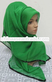 SSN006 high quality big size chiffon muslim square scarf