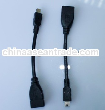 Short Mini 5pin USB OTG Cable For Mobile phone