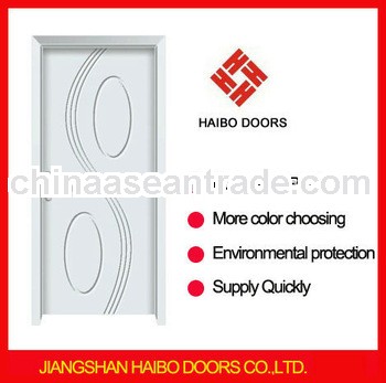Single leaf Interior MDF Wood PVC Doors design for Rooms (HW-008)