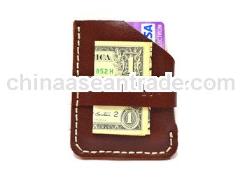 Slim Vertical design pu leather card bag/ card holder