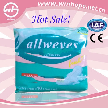 Soft breathable with high absorbency!!butterfly sanitary napkins