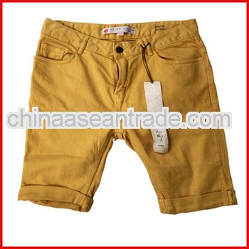 Solid leisure style half pants for men