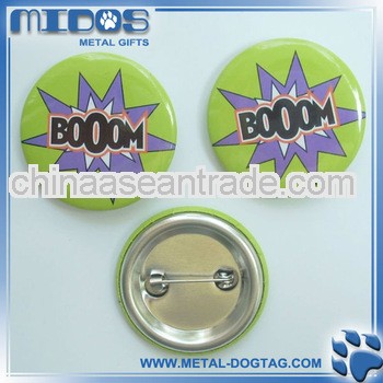 Souvenir tin badge/tin button badge with top quality