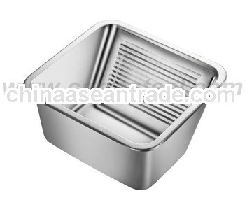 Stainless Steel Laundry Sink with washboard design inside