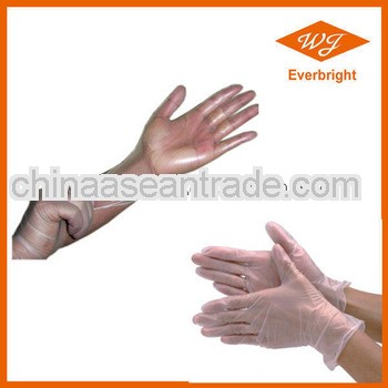 Strech white vinyl disposable gloves for lab /house /cleanroom/hospital