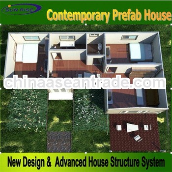 Sunrise certificated quality and fast install gable roof prefabricated house