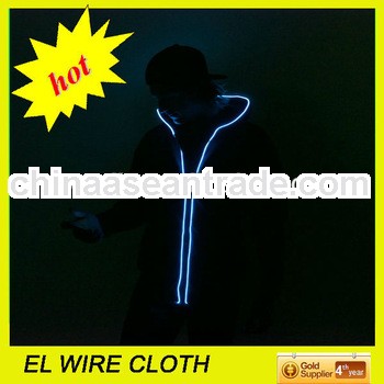 Super high quality led hoodie,el light hoodie,glowing coat
