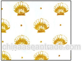 Supreme Quality Bright-colored Printed Brand New Pop Durable Eco-friendly Seashell Shower Curtains F