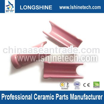 Textile alumina groove rollers with glazed
