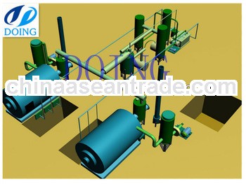 The newest price! 2013 hot sale !Used Tire /rubber/plastic pyrolysis equipment