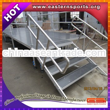 Top quality aluminum frame stage with plywood platform