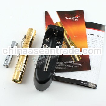 TrustFire TR-Z10 CREE XP-E R2 5 Modes Gold Mini Memory Flashlight LED flashlight