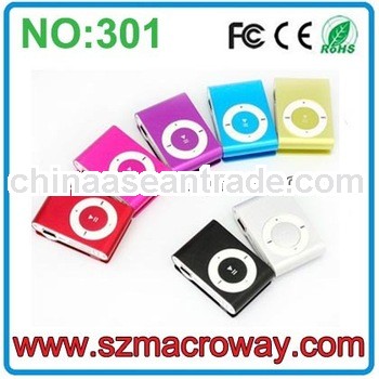 USB charge cable cheap Mini Clip MP3 Player Support 1-8GB Micro SD/TF Card