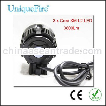 UniqueFire 2013 Newest 3x Cree XM-L2 bycicle Led moving Head lighting