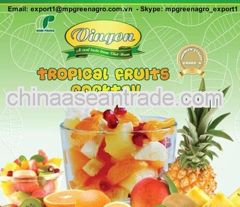 VietNam canned tropical fruits cocktail