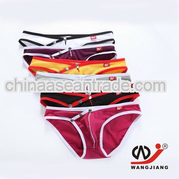 Wangjiang branded low rise brief underwear sexy open
