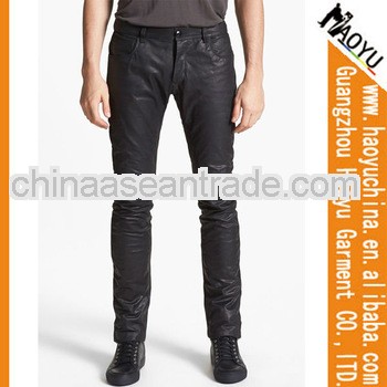 Western new style autumn clothing black wholesale leather pants (HYPU10)