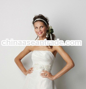 White Fashion Lace Beaded Embroidery Belts and Sashes for DIY Bridal Dress
