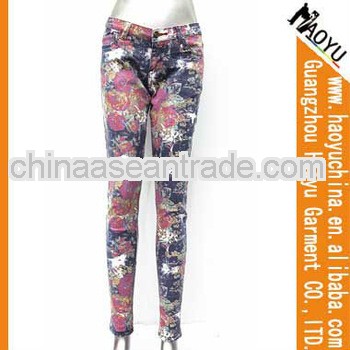 Wholesale women printed pants fashion printed leggings (HYW143)