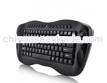 Wireless Keyboard With Trackball - QWERTY, Internet + Media Hotkeys, PC + Mac