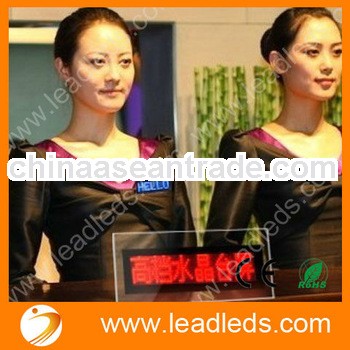 (Jingzhi manufacturer)2013 hot sale super brightness high quality staff waiters led name badges