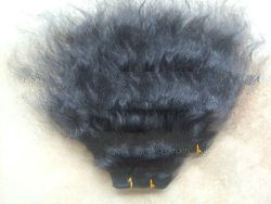 Curly wefted hair(Natural)