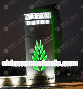acrylic plastic light pylon sign