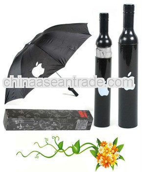 advertising 3 fold gift bottle umbrella with handle