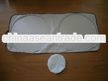 advertising double ring/Double circle front car sun shade