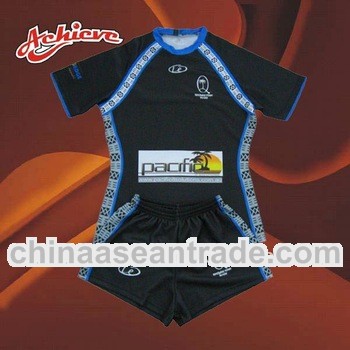 all over sublimated rugby teamwear kit in all black
